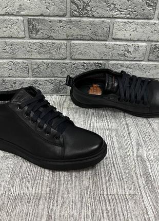 Ботинки мужские кожаные в черном цвете от производителя detta3 фото