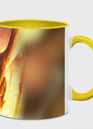 Чашка з принтом «дракон» (колір чашки на вибір)