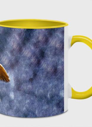 Чашка с принтом  «беспечный ангел - ария» (цвет чашки на выбор)