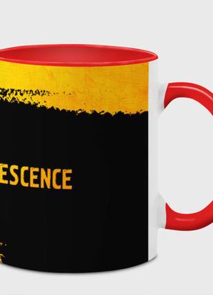 Чашка с принтом  «evanescence - gold gradient по-горизонтали» (цвет чашки на выбор)
