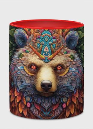 Чашка с принтом  «медведь  фентези» (цвет чашки на выбор)4 фото