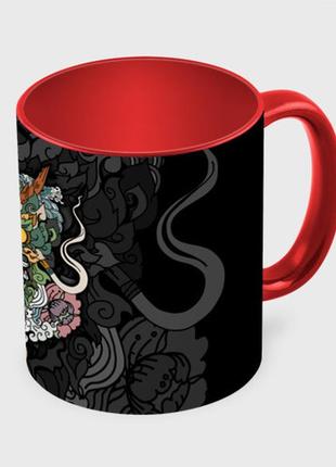 Чашка з принтом  «балійський дракон» (колір чашки на вибір)3 фото