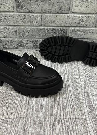 Кожаные черные туфли от украинского производителя vanessa4 фото