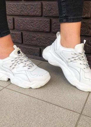 Кроссовки stilli кожаные белые