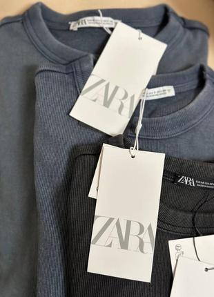 Варений лонгслів в рубчик zara3 фото