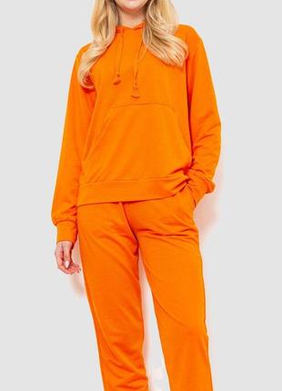 Спорт костюм жіночий двонитка, колір помаранчевий, 244r0092 фото