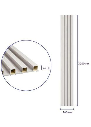 Декоративна стінова рейка 3000*160*23мм (d) sw-000018603 фото