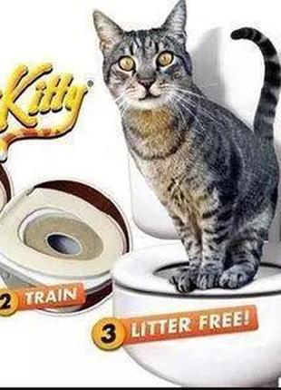 Туалет для кота citi kitty. для привчання кішки до унітаза. котячий туалет для котів і кішок1 фото