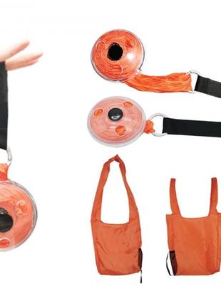 Складна сумка шоппер для покупок (помаранчевий)1 фото