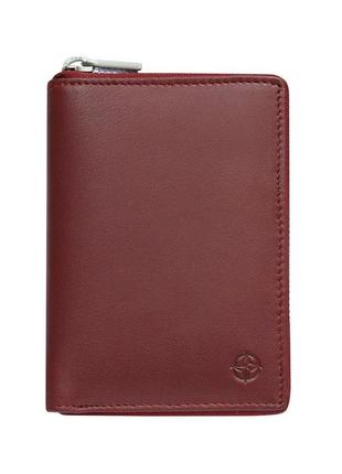 Шкіряне портмоне cortina 5086 rosso червоний