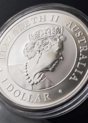 Серебряная монета австралийский эму, 1 унция чистого серебра, 20226 фото