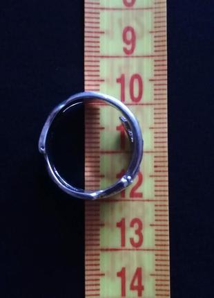 Серебряное кольцо "листочек" б/у р.18 # кольцо серебряное лот 3144 фото
