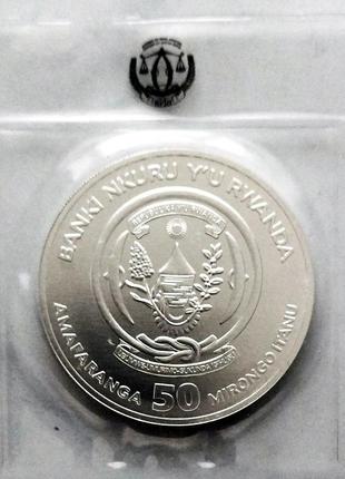 Серебряная монета лунар год дракона, 50 франков, руанда, 20244 фото