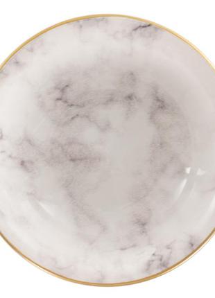 Тарелка суповая "marble" 14см