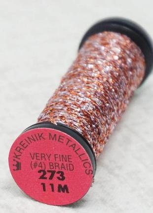 Нитки kreinik very fine #4 273 червоний апельсин 11 м