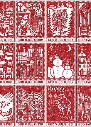 Схема для вишивки хрестиком "christmas tapestry in cross-stitch"6 фото