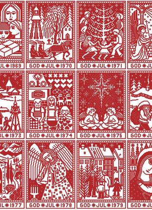 Схема для вишивки хрестиком "christmas tapestry in cross-stitch"5 фото