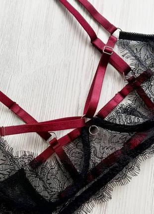 🔥❤️🔥пикантный бюстгальтер на четверть чашки с французского кружева