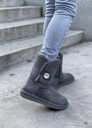 Ugg bailey button grey swarovski 🆕 шикарні жіночі уггі 🆕 купити накладений платіж