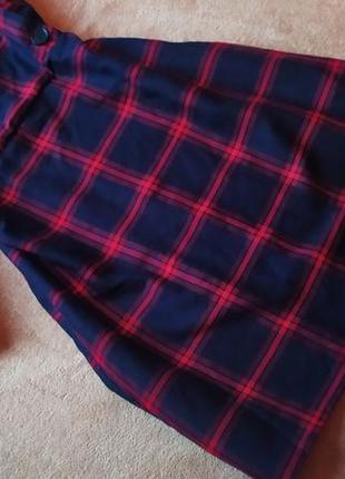 Трендові картату сукню, сарафан з боку на блискавці