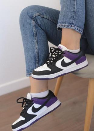 Женские стильные кроссовки n!ke sb dunk low "court purple"