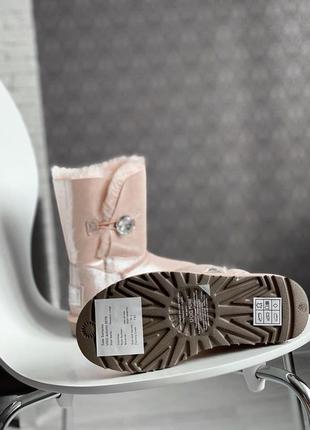 Ugg bailey button swarovski pink🆕 шикарные женские угги 🆕 купить наложенный платёж8 фото