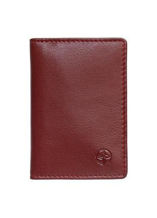 Кожана візитниця cortina 5004 rosso червоний