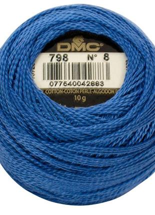 Dmc 116/8 pearl cotton-coton perle 798 дельфтского фарфора темный