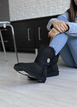 Ugg bailey button swarovski black 🆕 шикарные женские угги 🆕 купить наложенный платёж