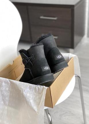 Ugg mini bailey button  black 🆕 шикарные женские угги 🆕 купить наложенный платёж3 фото