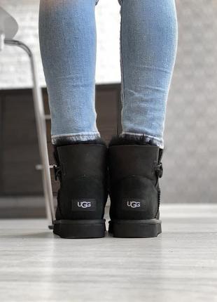 Ugg mini bailey button  black 🆕 шикарные женские угги 🆕 купить наложенный платёж5 фото