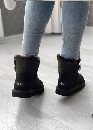 Ugg mini bailey button  black 🆕 шикарные женские угги 🆕 купить наложенный платёж6 фото