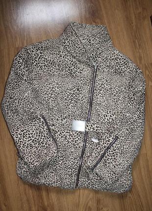 Леопардова куртка-косуха дизайнерська осінь італія ileana zara