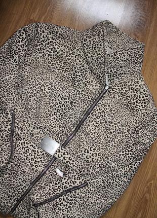 Леопардовая куртка косуха дизайнерская осень италия ileana zara2 фото