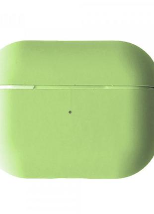 Чехол для airpods pro silicone case microfiber (с микрофиброй) pistachio