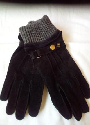 Перчатки замшевые на утеплителе