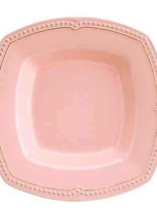 Тарелка глубокая "алия" 24см розовая