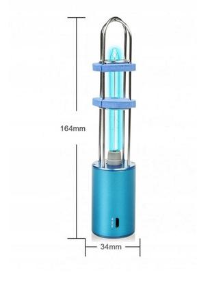 Стерилизационная лампа, портативная 2 в 1 ozone o3/uv-c bass polska bh 12760 с usb портом для быстрой зарядки4 фото