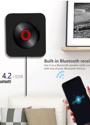 Портативный cd-проигрыватель, динамик bluetooth hifi, fm-радио, мини-домашний музыкальный плеер boombox, us3 фото