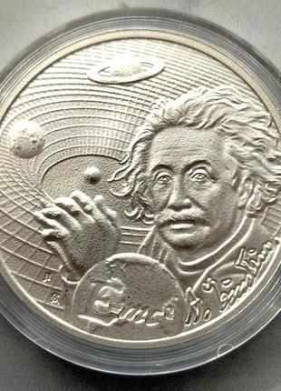 Срібна монета 1oz альберт ейнштейн, серія "ікони натхнення" 2 долари 2022, ніуе