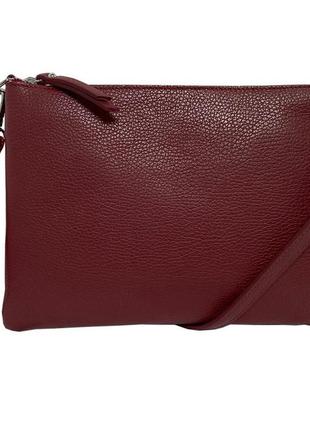 Сумка жіноча шкіряна borsa ca046-01dr dark red червона