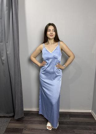 Платье женское летнее silkовое голубое modna kazka mkaz6642-3