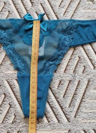 Трусики стринги лазурного цвета uk 14/16