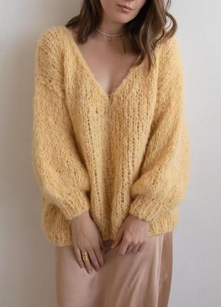 Тёплый свитер оверсайз из шерсти альпака3 фото