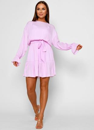 Летнее платье розовое из легкого шелка &lt;unk&gt; 81036