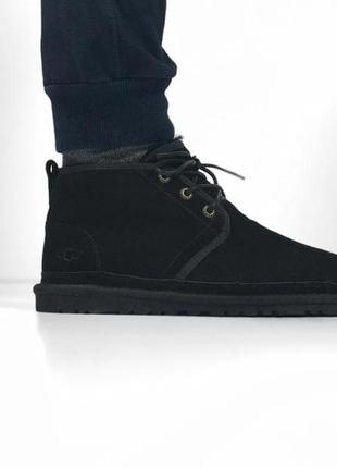 Зимние мужские угги на меху ugg neumel black черные (наумел, уггі)