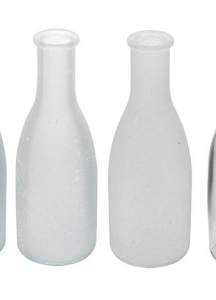 Набор из 4-х ваз bottle white-frost h18 d6x26,5 см стекло6 фото