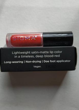 Жидкая матовая помада для губ sigma beauty liquid lipstick 1,4 гр7 фото