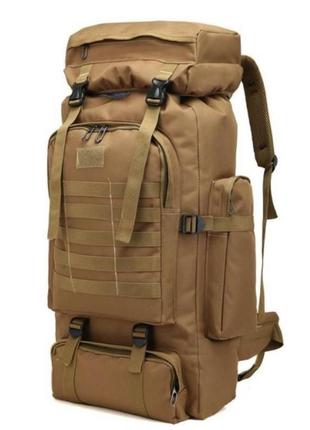 Рюкзак для военнослужащих для зсу всу с карематом 80 л,армейские тактические сумки и рюкзаки цвет:койот2 фото
