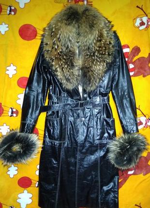Пальто💣💣💣натуральне хутро, шкіра